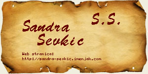 Sandra Sevkić vizit kartica